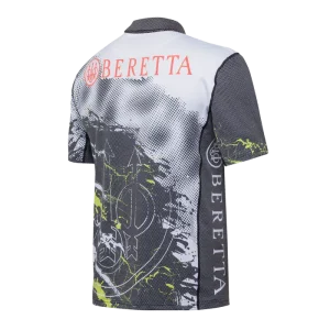 BERETTA RUSH SCRATCH POLO SHIRT BLACK & FLUO YELLOW - Image 2